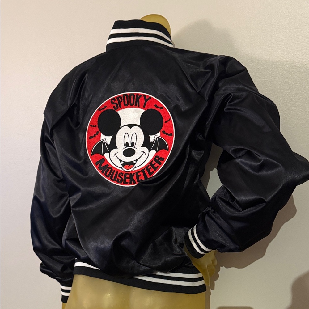 Mickey Mouse Spooky Mousketeer Custom Made Satin Bomber Jacket - Picture 3 of 4